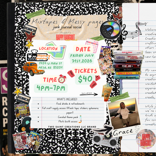 Happy Hangout Craft Club | Mixtapes & Messy Pages - Month of July